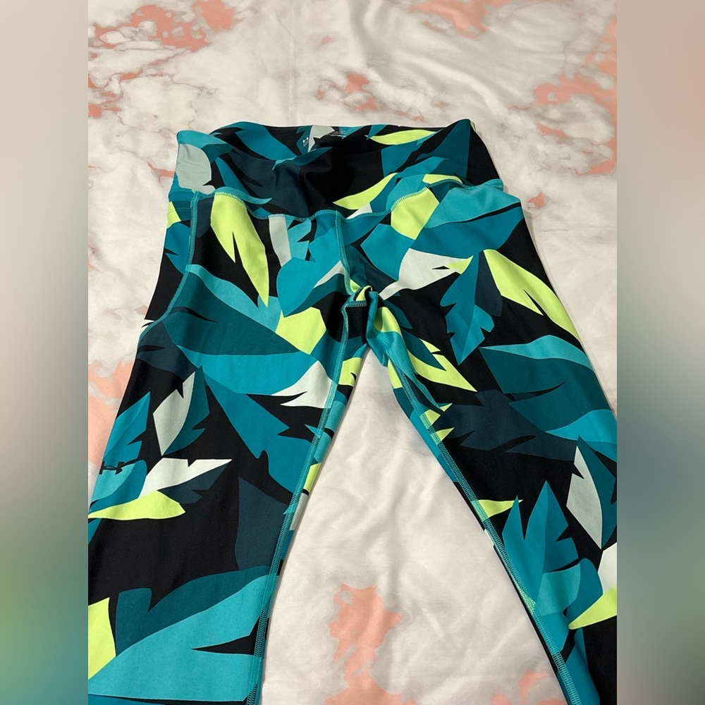 Under Armour Teal and Black Compression Top